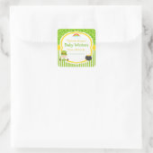 St Patrick's Day Irish Holiday Girl Baby shower Vierkante Sticker (Tas)