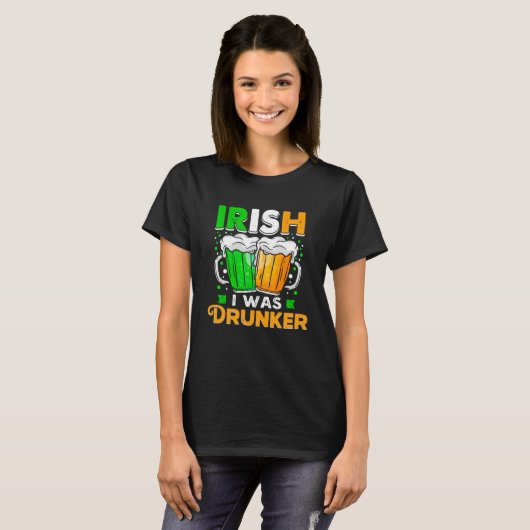 St Patricks Day Irish Ik was dronkaard Wil Dr. T-shirt (Voorkant volledig)