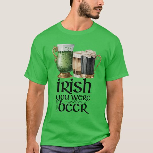 St. Patrick's Day Irish je was bier T-shirt (Voorkant)