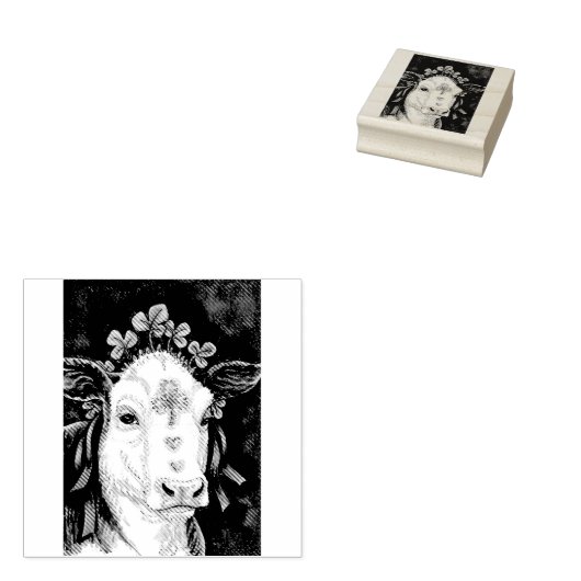ST. PATRICK'S DAY IRISH KOE, BOERDERIJ RUBBER STEM RUBBERSTEMPEL (Gestempeld)