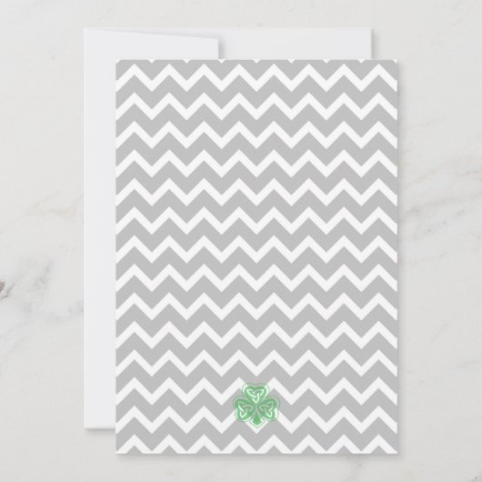 St Patrick's Day IRISH koppels baby shower uitnodi Kaart (Achterkant)