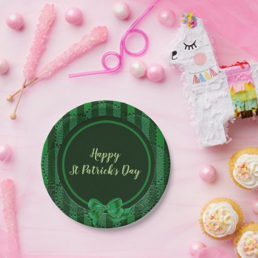 St. Patrick's Day - Irish Lace Round Paper Bord (Feest)
