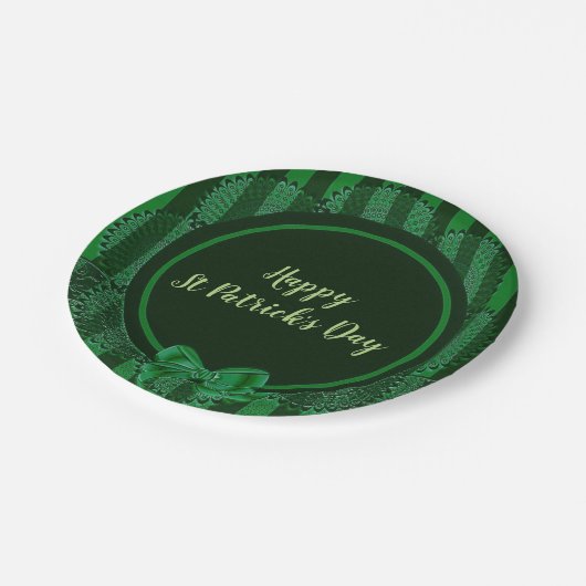 St. Patrick's Day - Irish Lace Round Paper Bord (Gekanteld)