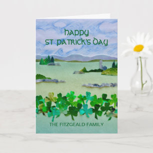 St Patrick's Day Irish Landscape Personalized Kaart