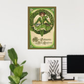  St. Patrick's Day, Irish Lass in a Wreath Poster (Thuiskantoor)