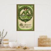St. Patrick's Day, Irish Lass in a Wreath Poster (Keuken)