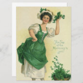 St. Patrick's Day Irish Lass met Klavers (Voorkant / Achterkant)