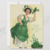 St. Patrick's Day Irish Lass met Klavers (Voorkant)