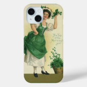  St. Patrick's Day Irish Lass met Klavers Case-Mate iPhone Case (Achterkant)