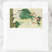 St. Patrick's Day Irish Lass met Klavers Rechthoekige Sticker (Tas)