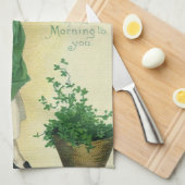  St. Patrick's Day Irish Lass met Klavers Theedoek (Quarter Fold)