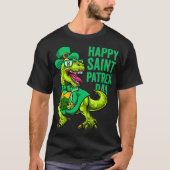 St Patricks Day Irish Leprechaun Dinosaur T Rex T-shirt (Voorkant)