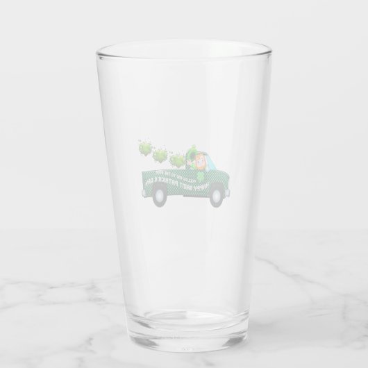 St Patricks Day Irish Leprechaun Funny Beer Pint Glas (Achterkant)