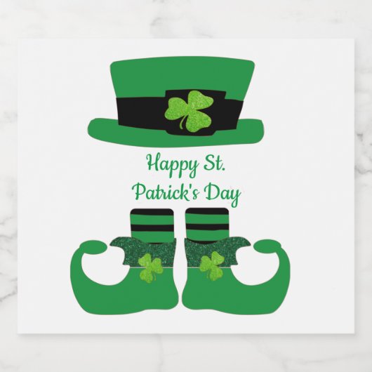 St. Patrick's Day, Irish, Leprechaun, Green Bier Etiket (Enkel label)