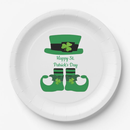St. Patrick's Day, Irish, Leprechaun, Green Party Papieren Bordje (Voorkant)