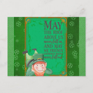 St Patricks Day Irish Leprechaun Green Shamrock Briefkaart