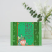 St Patricks Day Irish Leprechaun Green Shamrock Briefkaart (Staand voorkant)