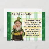 St Patricks Day Irish Leprechaun Poem Briefkaart (Voorkant / Achterkant)