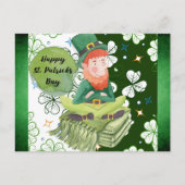 St Patricks Day Irish Leprechaun Shamrock Green Briefkaart (Voorkant)
