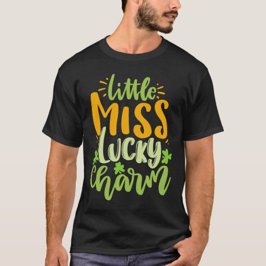 St. Patricks Day Irish Little Miss Lucky Charm T-shirt (Voorkant)