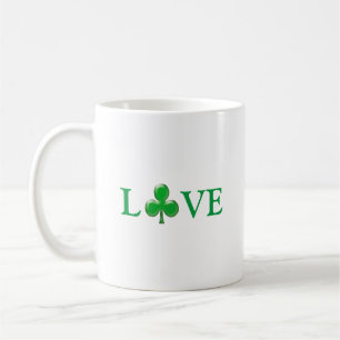 St. Patrick's Day Irish Love Green Clover Shamrock Koffiemok
