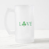 St. Patrick's Day Irish Love Green Clover Shamrock Matglas Bierpul (Links)