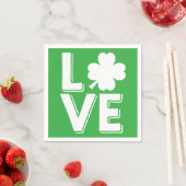 St. Patrick's Day Irish Love Green Shamrock Servetten (Insitu)