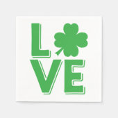 St. Patrick's Day Irish Love Green Shamrock Servetten (Voorkant)