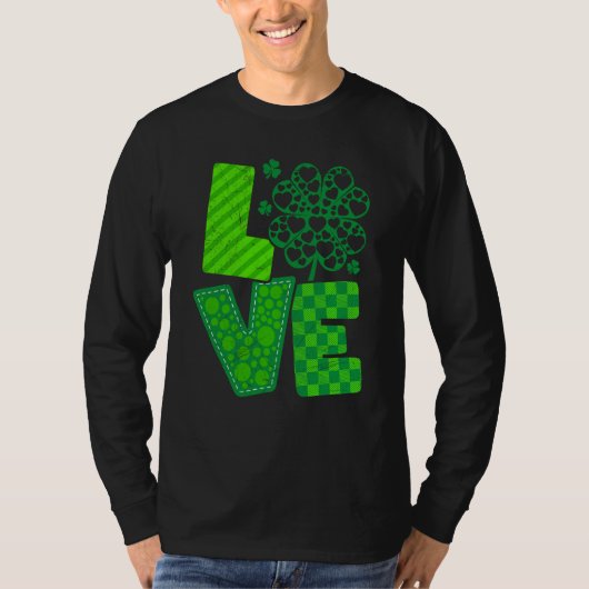 St Patrick's Day Irish love shamrock T-shirt (Voorkant)