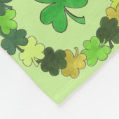 St. Patrick's Day Irish Luck Green Shamrock Clover Fleece Deken (Hoek)