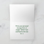 St. Patrick's Day "Irish Luck Tartan" Kaart (Binnen)