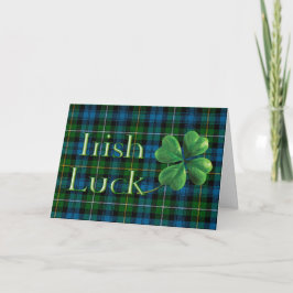 St. Patrick's Day "Irish Luck Tartan" Kaart