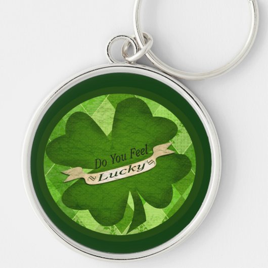 St. Patrick's day Irish Lucky Clover Sleutelhanger (Voorkant)