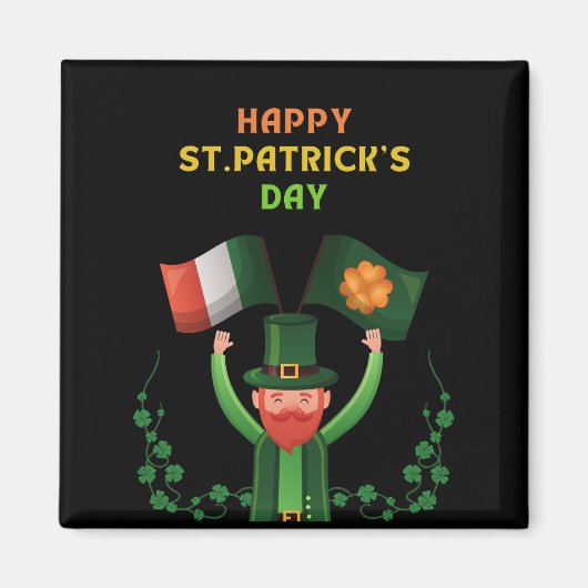 St. Patricks Day Irish - Lucky Irish Shamrock Magneet (Voorkant)