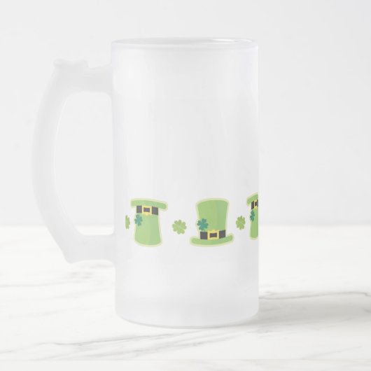 St Patricks Day Irish NAME Shamrock Groene Petten  Matglas Bierpul (Links)