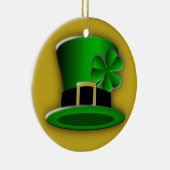 St Patrick's Day Irish Pet Standard Round Ornament (Rechts)