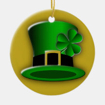 St Patrick's Day Irish Pet Standard Round Ornament
