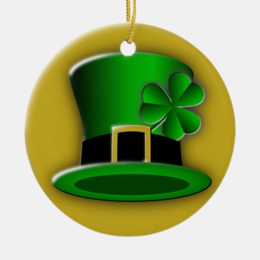 St Patrick's Day Irish Pet Standard Round Ornament (Voorkant)