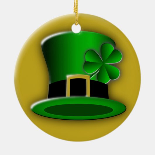 St Patrick's Day Irish Pet Standard Round Ornament (Achterkant)