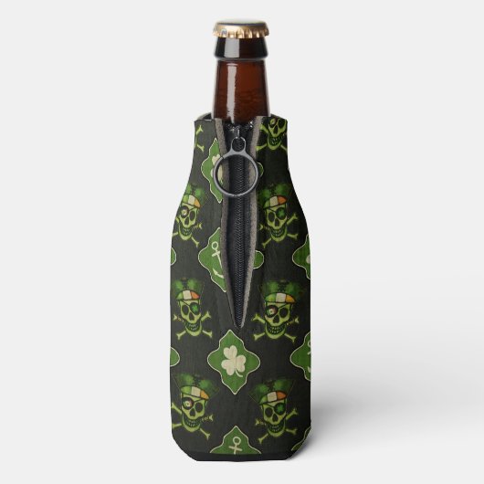 St. Patrick's Day Irish Pirate Bottle Cooler (Fles Achterkant)