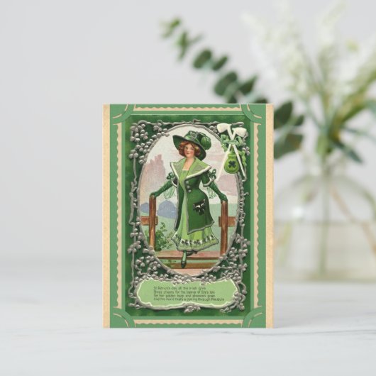  St Patricks Day Irish Poem Briefkaart (Staand voorkant)