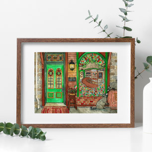 St. Patrick's Day Irish Pub Waterverf Poster