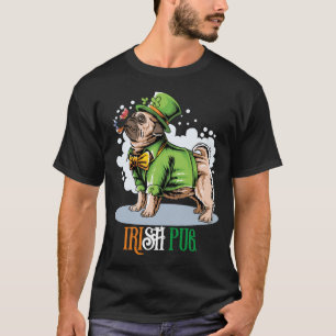 St. Patricks' Day Irish Pug Dog T-Shirt