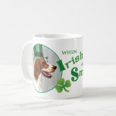 St. Patrick's Day Irish Red & White Setter Koffiemok (Voorkant links)