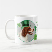 St. Patrick's Day Irish Red & White Setter Koffiemok (Links)