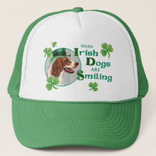 St. Patrick's Day Irish Red & White Setter Trucker Pet