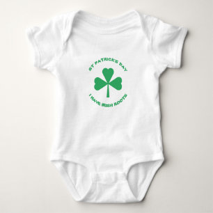 St Patrick's Day Irish Roots Green Shamrock Romper