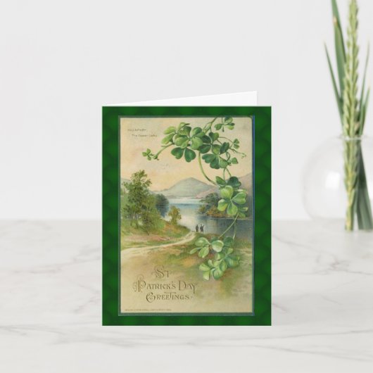  St Patricks Day Irish Schilderachtig Lake Kaart (Voorkant)
