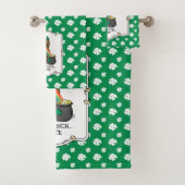 St. Patrick's Day Irish Setter Dog (red 1) Funny Bad Handdoek (Insitu)