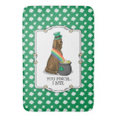 St. Patrick's Day Irish Setter Dog (red 1) Funny Badmat (Voorkant Verticaal)